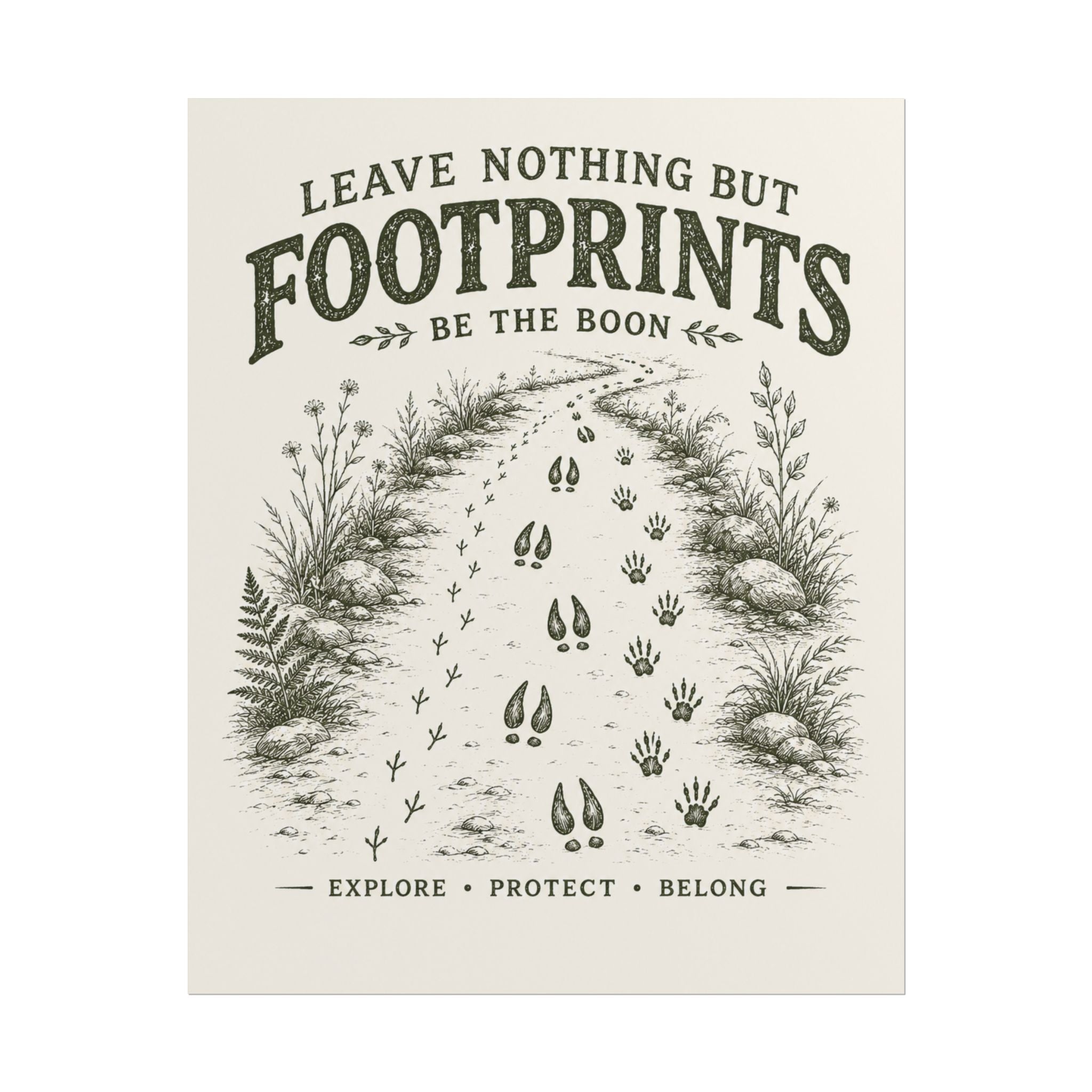 Footprints Rolled Poster