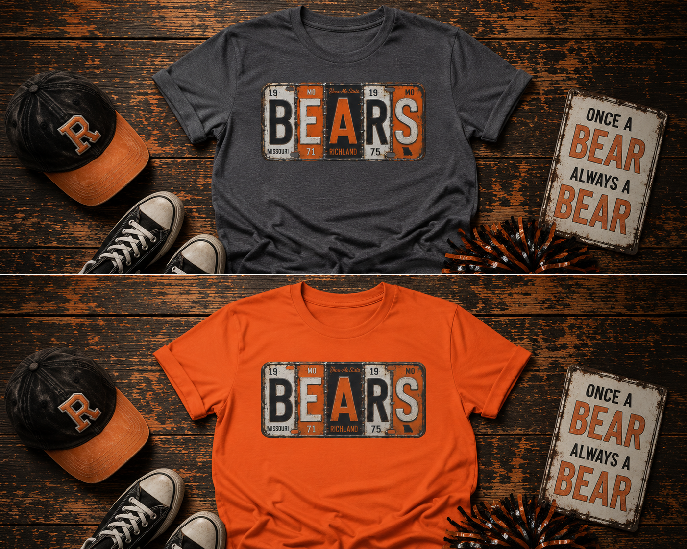 Richland Bears Vintage Plate Softstyle T-Shirt