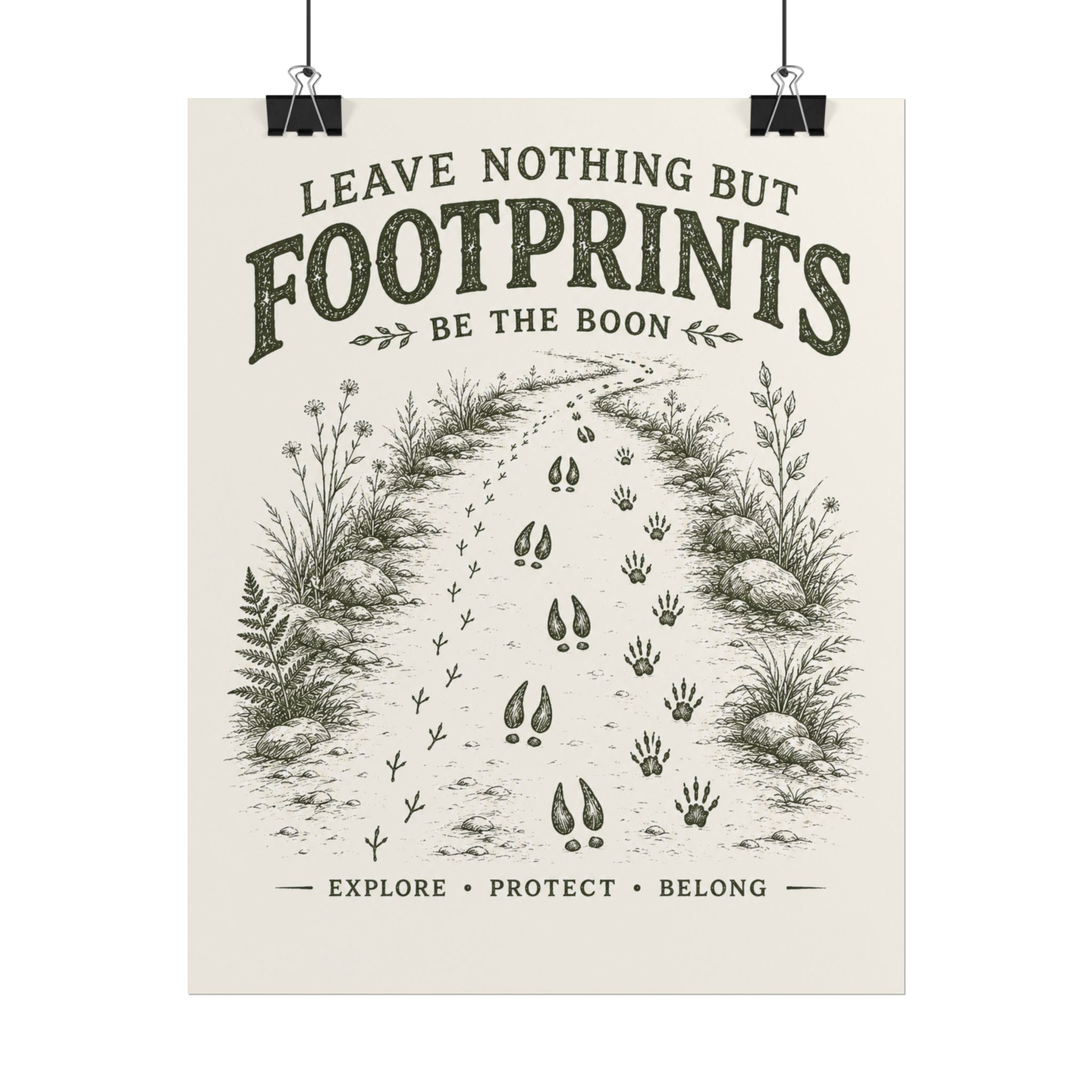 Footprints Rolled Poster